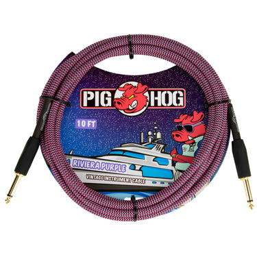 Cable Pig Hog Pch10rpp Para Instrumento Plug A Plug Riviera Purple 3.05mt